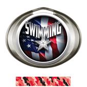 Hasty Award Halo Swimming Liberty Insert Medal Hasty Award Halo Swimming Liberty Insert Medal