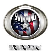 Hasty Award Halo Swimming Liberty Insert Medal Hasty Award Halo Swimming Liberty Insert Medal