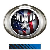 Hasty Award Halo Swimming Liberty Insert Medal Hasty Award Halo Swimming Liberty Insert Medal
