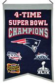 Winning Streak NFL Patriots 4x Super Bowl Banner Winning Streak NFL Patriots 4x Super Bowl Banner