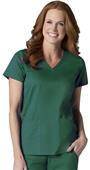 Maevn EON Women's Back Mesh Panel Shaped Vneck Top Maevn EON Women's Back Mesh Panel Shaped Vneck Top