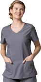 Maevn Red Panda Women's Curved Mock Wrap Top Maevn Red Panda Women's Curved Mock Wrap Top