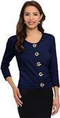 Lilac Bloom Womens Vivienne 3/4-Sleeve Cardigan Lilac Bloom Womens Vivienne 3/4-Sleeve Cardigan