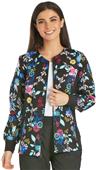 Cherokee Women's Knit Panel Warm-Up Scrub Jacket Cherokee Women's Knit Panel Warm-Up Scrub Jacket