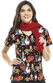 Cherokee Disney Women's V-Neck Scrub Top Cherokee Disney Women's V-Neck Scrub Top