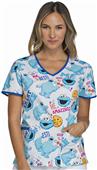 Cherokee Disney Women's Classic V-Neck Scrub Top Cherokee Disney Women's Classic V-Neck Scrub Top