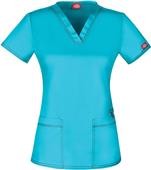 Dickies Women's Contemporary Fit V-Neck Scrub Top Dickies Women's Contemporary Fit V-Neck Scrub Top