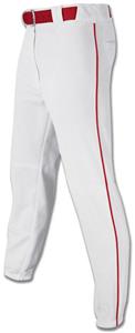 WHITE W/SCARLET PIPING