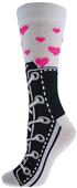 Red Lion Sneaker Hearts Crew Socks - Closeout Red Lion Sneaker Hearts Crew Socks - Closeout