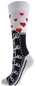 Red Lion Sneaker Hearts Crew Socks - Closeout Red Lion Sneaker Hearts Crew Socks - Closeout