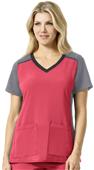 Carhartt Women's Multi-Color Knit Mix V-Neck Top Carhartt Women's Multi-Color Knit Mix V-Neck Top