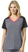 Carhartt Women's Multi-Color Knit Mix V-Neck Top Carhartt Women's Multi-Color Knit Mix V-Neck Top