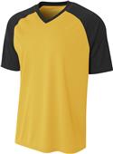 A4 Adult Youth Strike Baseball Jersey Tee A4 Adult Youth Strike Baseball Jersey Tee