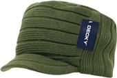 Decky Knitted Flat Top Cap w/ Visor Decky Knitted Flat Top Cap w/ Visor