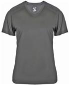Badger Sport Ladies Ultimate V-Neck SS Tee Badger Sport Ladies Ultimate V-Neck SS Tee