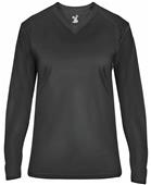 Badger Sport Ladies Ultimate V-Neck LS Tee Badger Sport Ladies Ultimate V-Neck LS Tee