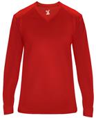 Badger Sport Ladies Ultimate V-Neck LS Tee Badger Sport Ladies Ultimate V-Neck LS Tee