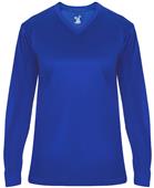 Badger Sport Ladies Ultimate V-Neck LS Tee Badger Sport Ladies Ultimate V-Neck LS Tee