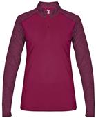Badger Sport Tonal Blend Ladies 1/4 Zip Pullover Badger Sport Tonal Blend Ladies 1/4 Zip Pullover