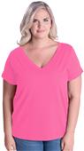 LAT Sportswear Ladies Curvy V-Neck Tee LAT Sportswear Ladies Curvy V-Neck Tee