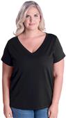 LAT Sportswear Ladies Curvy V-Neck Tee LAT Sportswear Ladies Curvy V-Neck Tee