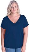 LAT Sportswear Ladies Curvy V-Neck Tee LAT Sportswear Ladies Curvy V-Neck Tee