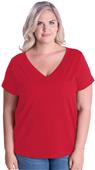 LAT Sportswear Ladies Curvy V-Neck Tee LAT Sportswear Ladies Curvy V-Neck Tee