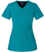 Sapphire Womens Madison Mock Wrap Scrub Top Sapphire Womens Madison Mock Wrap Scrub Top