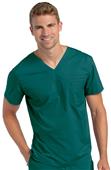 Landau Men's Pre-Washed V-Neck Tunic Scrub Top Landau Men's Pre-Washed V-Neck Tunic Scrub Top