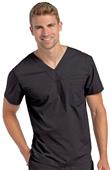 Landau Men's Pre-Washed V-Neck Tunic Scrub Top Landau Men's Pre-Washed V-Neck Tunic Scrub Top