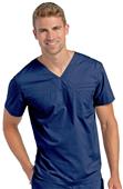 Landau Men's Pre-Washed V-Neck Tunic Scrub Top Landau Men's Pre-Washed V-Neck Tunic Scrub Top