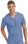 Landau Men's Pre-Washed V-Neck Tunic Scrub Top Landau Men's Pre-Washed V-Neck Tunic Scrub Top
