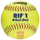 Worth 10" RIF 1 Sof-Dot ASA Fastpitch Softballs