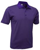 Baw Mens Mini Stripe Spandex Cool-Tek Polo Baw Mens Mini Stripe Spandex Cool-Tek Polo