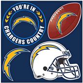 NFL Los Angeles Chargers 4 Piece Magnet Set NFL Los Angeles Chargers 4 Piece Magnet Set