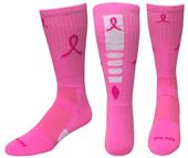 Breast Cancer Pink Ribbon Hero Crew Socks Breast Cancer Pink Ribbon Hero Crew Socks