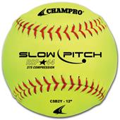 12" Yellow Recreational Slow Pitch Softball CSB2Y