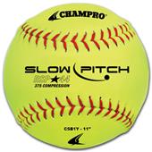 11" Yellow Recreational Slow Pitch Softball CSB1Y