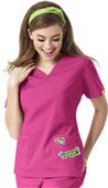 I Love WonderWink Womens V-Neck Scrub Top I Love WonderWink Womens V-Neck Scrub Top