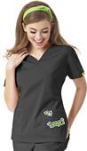 I Love WonderWink Womens V-Neck Scrub Top I Love WonderWink Womens V-Neck Scrub Top
