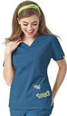 I Love WonderWink Womens V-Neck Scrub Top I Love WonderWink Womens V-Neck Scrub Top