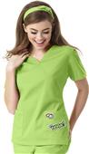 I Love WonderWink Womens V-Neck Scrub Top I Love WonderWink Womens V-Neck Scrub Top