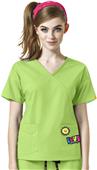 I Love WonderWink Womens Mock Wrap Scrub Top I Love WonderWink Womens Mock Wrap Scrub Top