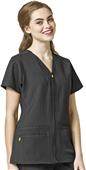 WonderWink Four-Stretch Womens Zip Front Scrub Top WonderWink Four-Stretch Womens Zip Front Scrub Top