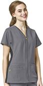 WonderWink Four-Stretch Womens Zip Front Scrub Top WonderWink Four-Stretch Womens Zip Front Scrub Top