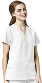 WonderWink Four-Stretch Womens Zip Front Scrub Top WonderWink Four-Stretch Womens Zip Front Scrub Top