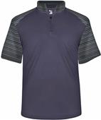Badger Adult Sport Stripe S/S 1/4 Zip Shirt Badger Adult Sport Stripe S/S 1/4 Zip Shirt