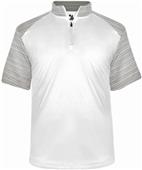 Badger Adult Sport Stripe S/S 1/4 Zip Shirt Badger Adult Sport Stripe S/S 1/4 Zip Shirt