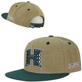 University Hawaii Heavy Jute Snapback Cap University Hawaii Heavy Jute Snapback Cap