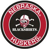 Fan Mats NCAA Nebraska Blackshirts Roundel Mat Fan Mats NCAA Nebraska Blackshirts Roundel Mat